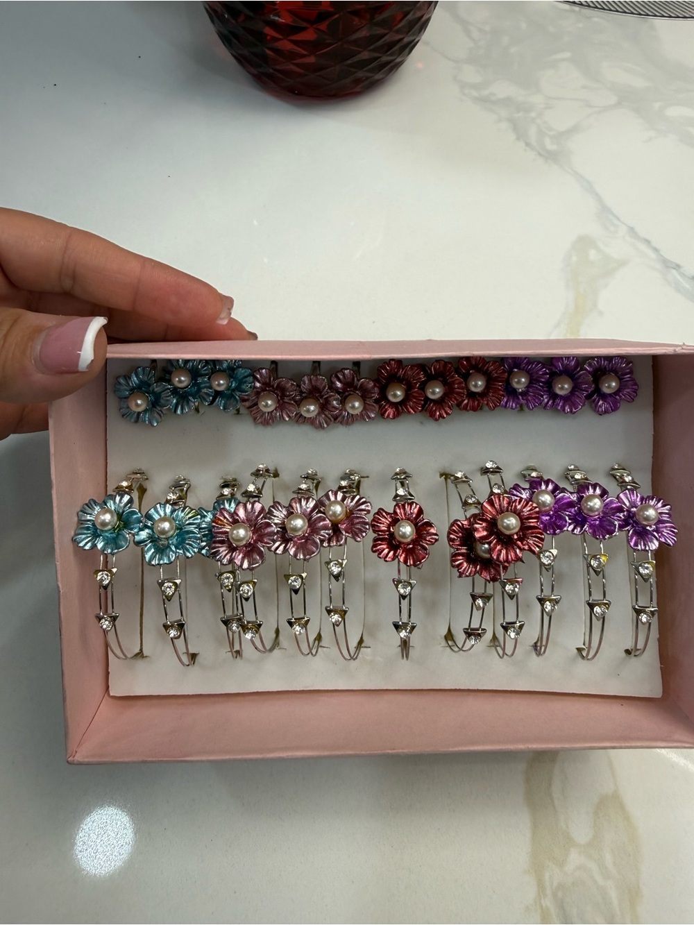 Costume jewelry Floral with 12 bracelets and 12 rings adjustable - Picture 4 of 5